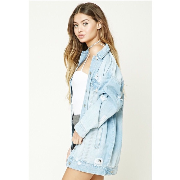 Forever 21 Jackets & Blazers - Distressed Denim Jacket